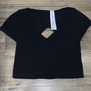 Black Fitted Crop Top